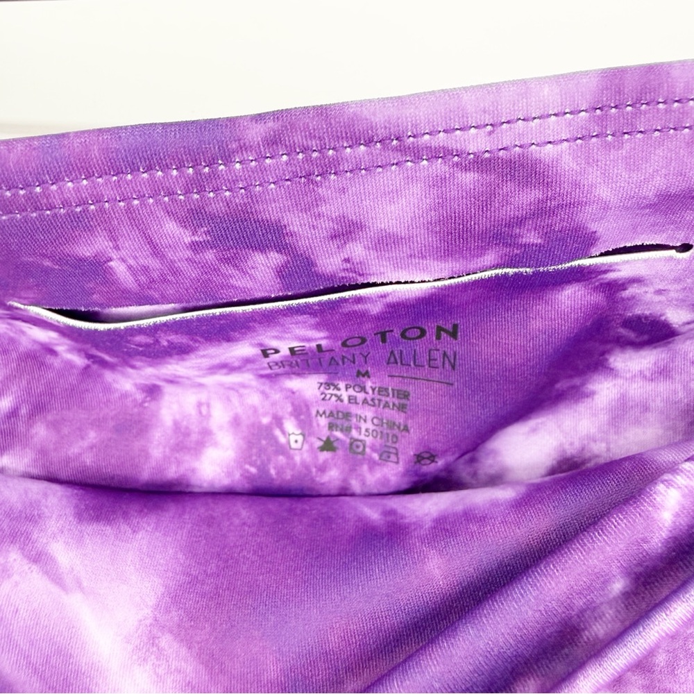 Peloton x Brittany Allen Tie Dye Pocket Leggings Women's M Purple Activewear - Picture 6 of 7